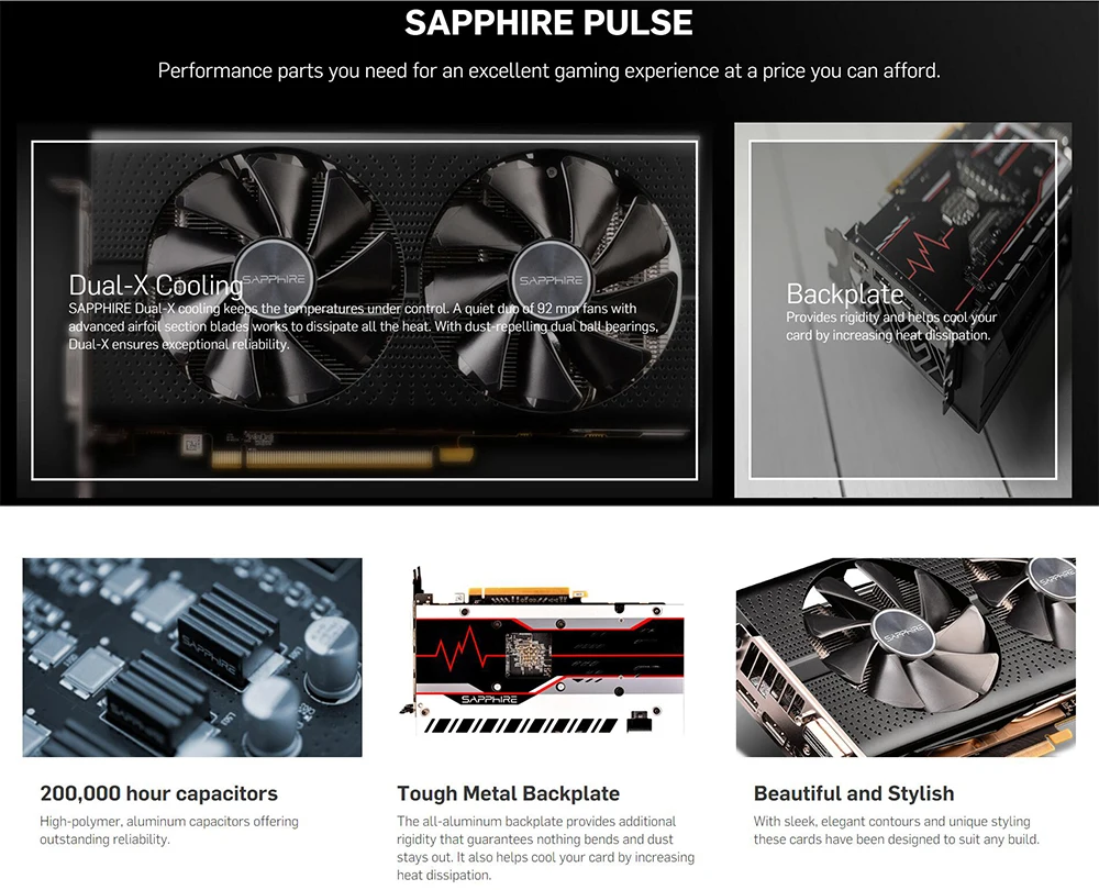 Видеокарты SAPPHIRE AMD Radeon RX 570 4GB игровой ПК 256bit GDDR5 видеокарта PCI Express 3,0 настольный компьютер для использованных карт