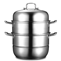 stainless steel 2 4 layer thicken steamer pot steam pot boiler induction cooker steaming pot soup pot for kitchen cookware tools