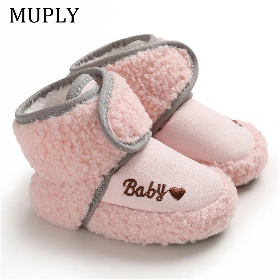 

Новые зимние ботинки для маленьких мальчиков и девочек; Хлопковые удобные высококачественные бархатные однотонные теплые ботинки из ткани...