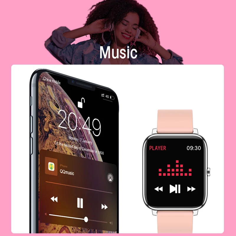 Полный сенсорный экран Смарт-часы для мужчин смарт-браслет женщин Smartband IOS и Android