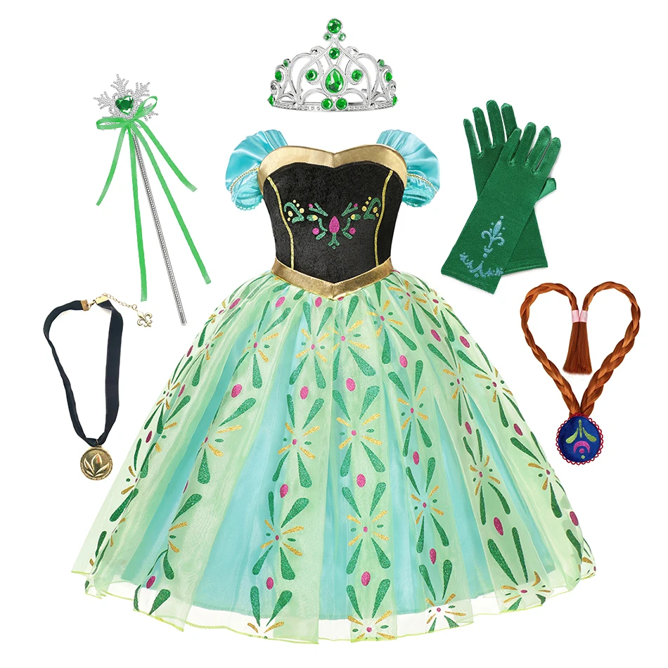 Костюм Принцессы Disney для девочек маскарадный костюм Анны Эльзы Авроры Золушка