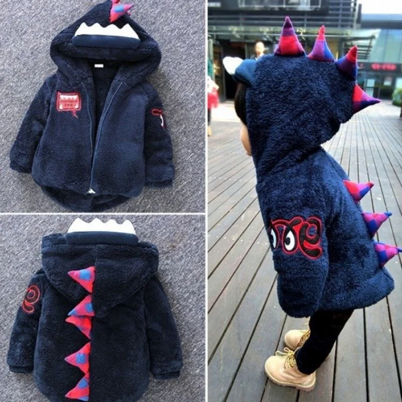 Детская куртка для маленьких мальчиков и девочек теплое флисовое пальто с