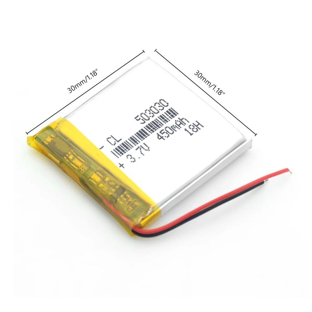 Аккумуляторная батарея 450mAh Lipo 503030 Li Ion ячеек литий полимерный аккумулятор Po для GPS