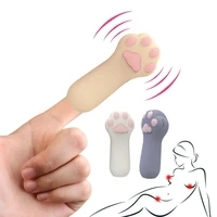 cat claw fingertip vibrator portable silicone cartoons finger cots vibrator g spot clitoris stimulator adult sex toys for women
