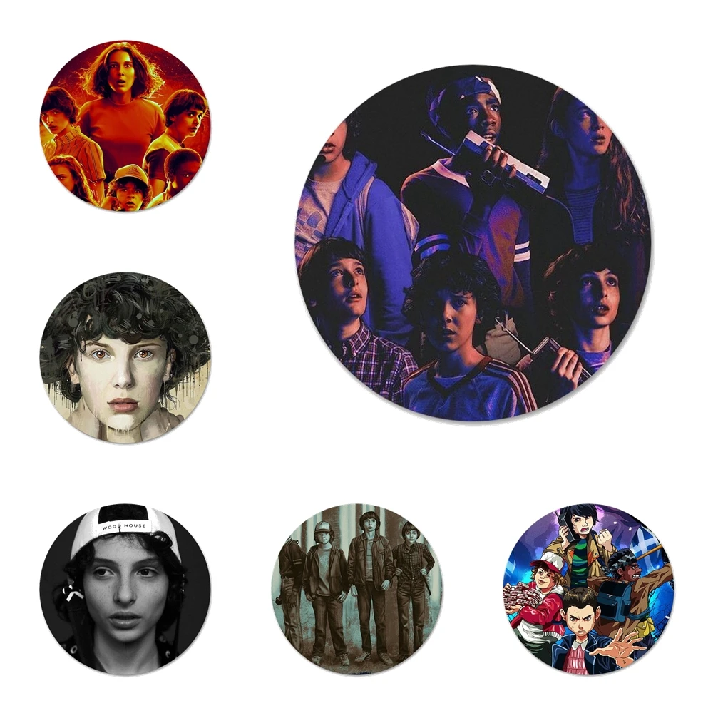 

TV Stranger Things Icons Pins Badge Decoration Brooches Metal Badges For Clothes Backpack Decoration 58mm