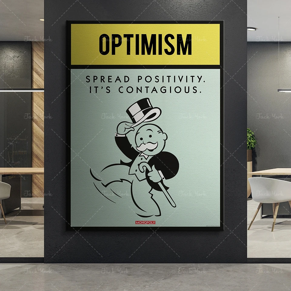 

Alec monopolies Inspiration Success Ambition Patience Canvas Poster Wall Art Painting HD Picture Print Office Room Decora