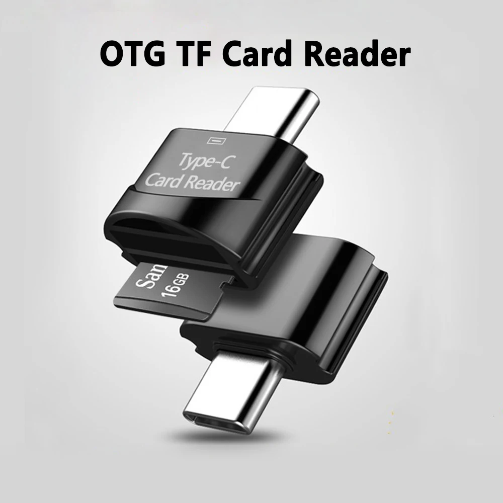 USB Type C OTG TF кардридер Micro USB OTG адаптер поддержка 512 Гб карта памяти для смартфона Usb C ноутбук Ty[e-C OTG коннектор - изображение