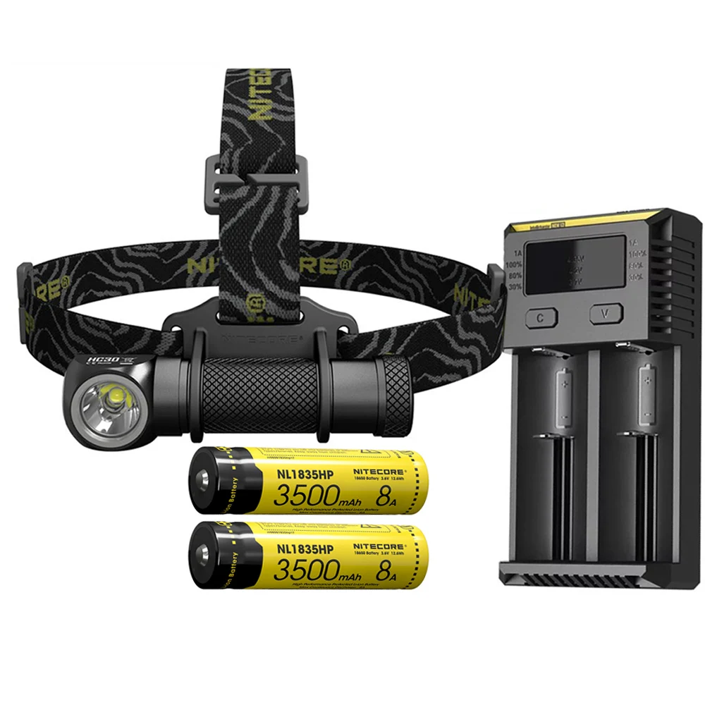 HC30 NL1835HP x2 I2 NITECORE HC30 HC30W головной светильник CREE XM-L2 U2 светодиодный Макс 1000ЛМ головной светильник дальность луча 162 М головной светильник наружный налобный фонарь - Испускаемый цвет: HC30 NL1835HP x2 I2