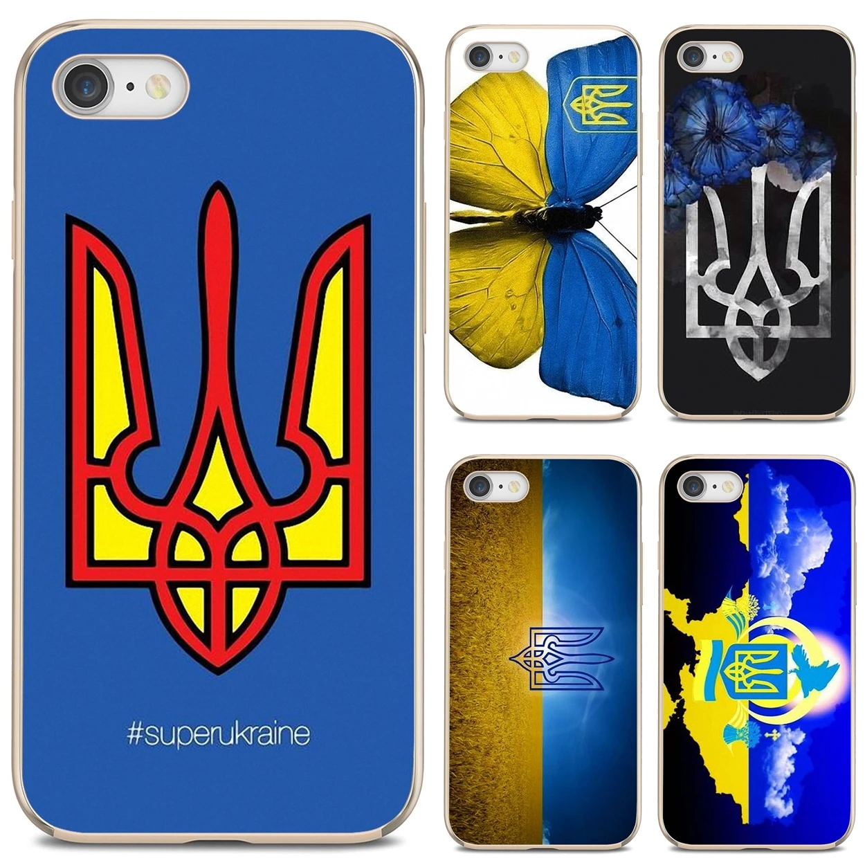 

For iPod iPhone 10 11 12 Pro Mini 4S 5S SE 5C 6 6S 7 8 X XR XS Plus Max 2020 UA Ukraine Ukrainian Flag Banner Soft Shell Case