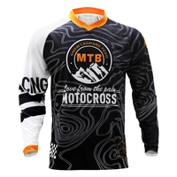 new cycling men jersey mtb shirt off road tops motorcycle downhill jersey bicycle cool sports shirt rpet black long sleeve