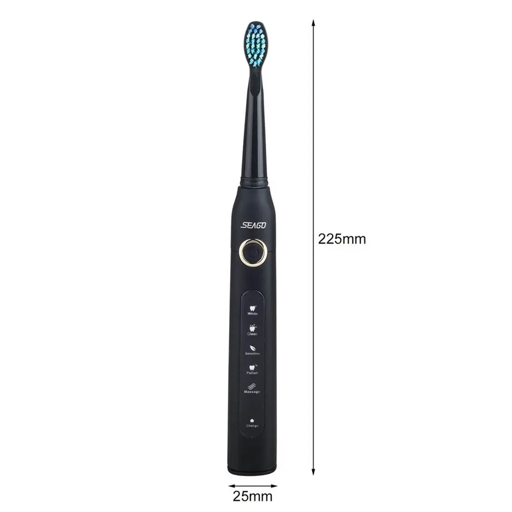 

Sonic Electric Toothbrush Rechargeable Adult Sonic Toothbrush 4 Mode Travel Toothbrush with 3 Brush Head Gift Drop ship