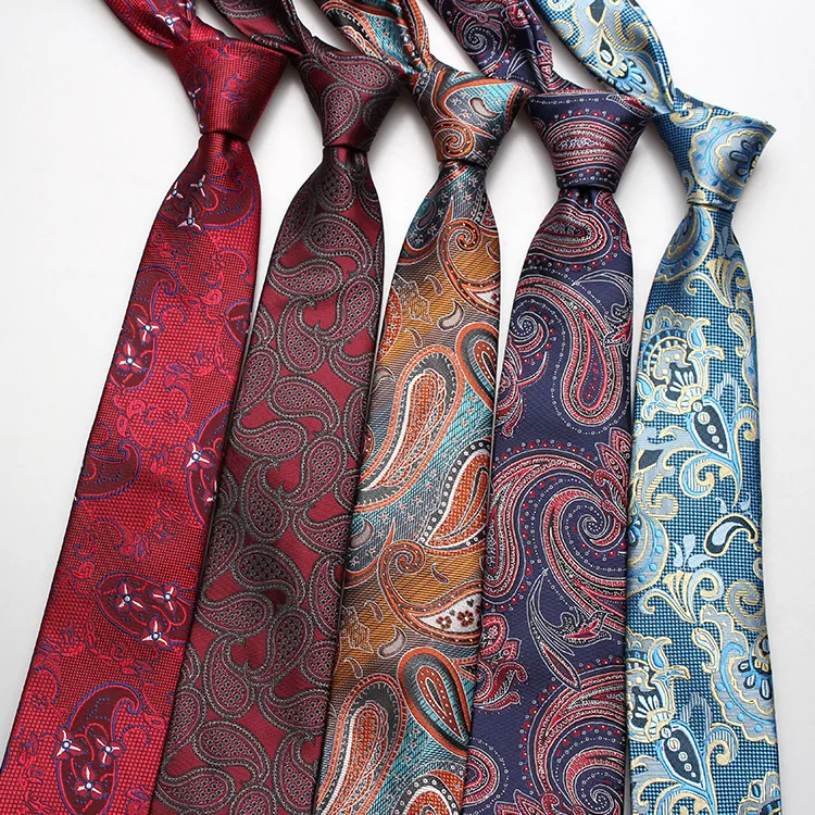 Linbaiway галстуки из полиэстера для мужчин Свадебный галстук ЖАККАРДОВЫЙ кешью