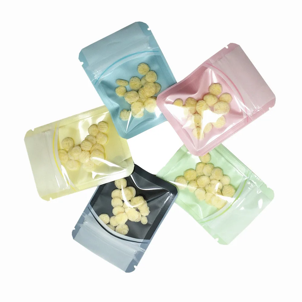 

6x8cm Transparent Plastic Top Zipper Package Bag Zip Lock Packaging Organizer Candy Snacks Nuts Small Sundry Storage Pouches