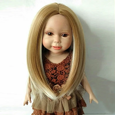 coffee blonde white Парики только! Mocca блонд оранжевый большие кудри 30 см длинные 100 г синтетический кукольный парик для 1" Высота американская кукла с 10-11" головой - Цвет: coffee blonde white