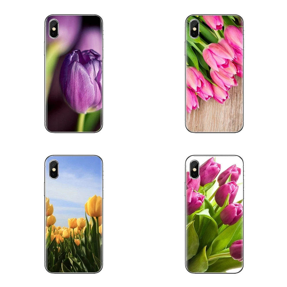 Прозрачный чехол из термополиуретана сладкий цветок тюльпана для huawei G7 G8 P7 P8 P9 Lite