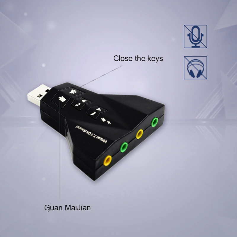 Адаптер звуковой карты Virtual 7 1 для ноутбука ПК микрофона интерфейсы 3 5 мм USB