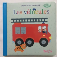 parent child kids toddler baby french learning book transportation knowledge word early education picture cardboard book age 0 3