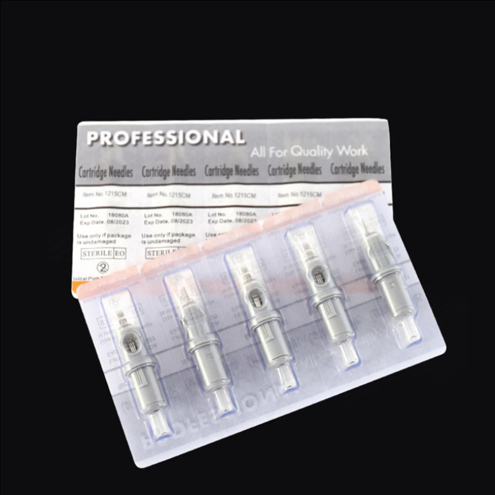 

10Pcs With Box Disposable Tattoo Cartridge Needles Semi-permanent Makeup Needle for Eyebrow Tattoo Machine Supplies RM M1 RL New