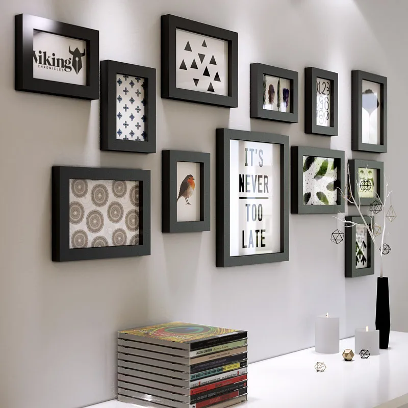 

12pcs One Set New Solid Wood Photo Frame Combination Child Growth Photo Frame Combination
