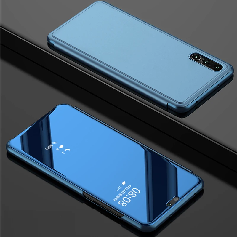 

For Oneplus 7T Case Luxury Flip Stand Clear View Mirror Phone Case For Oneplus 7T 7 t Pro Back Cases One plus 7T Protective Case