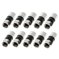 100 brand new and high quality 10 pcs rg6 f type compression 2 7cm snap seal plug connector for sky satellite virgin cable