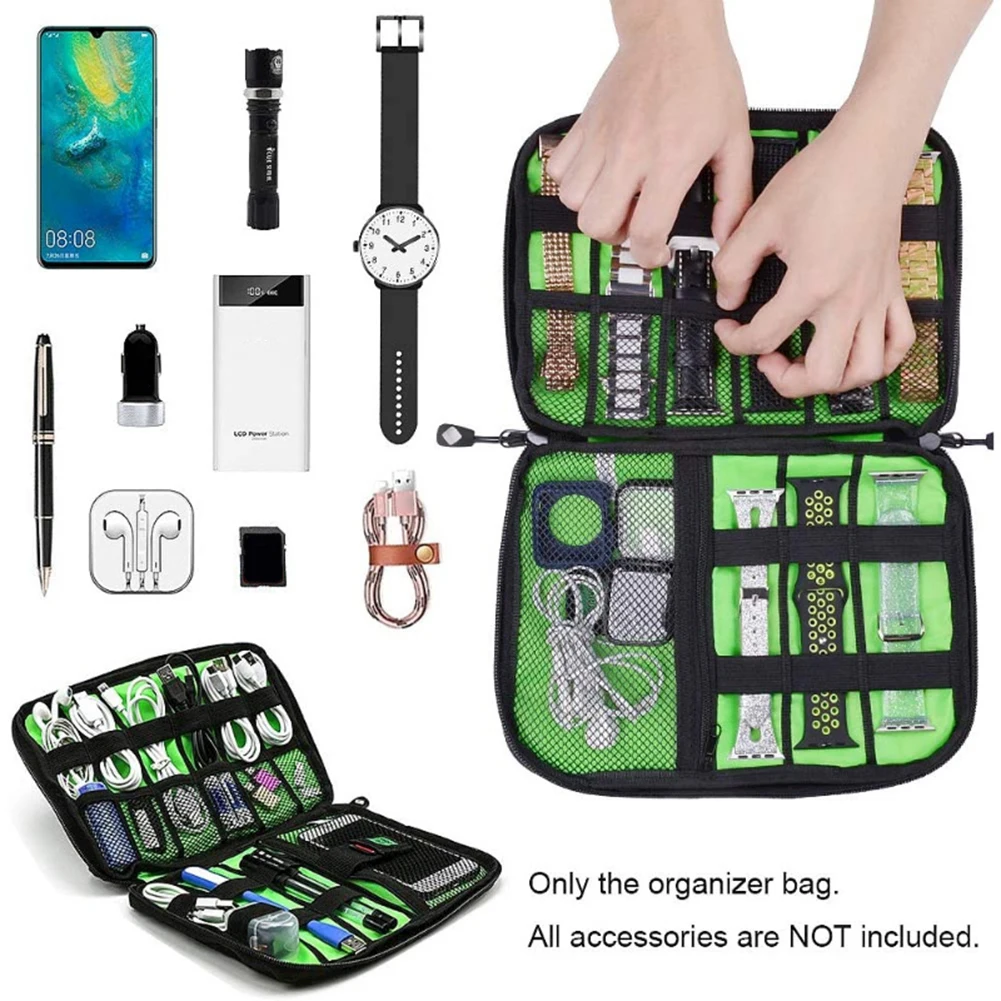 Watch Organizer Case Multifunction Portable Travel for Apple Strap Band Storage Bag USB Charger Cable Gadget Pouch | Наручные часы