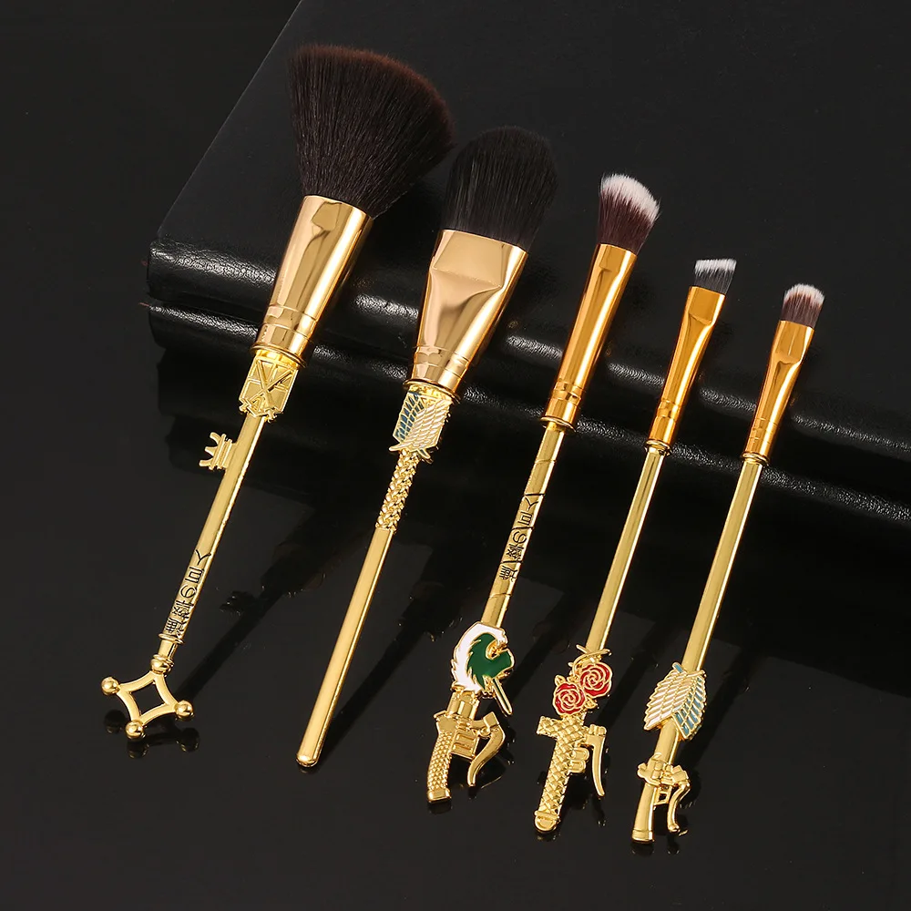 

Набор кистей для макияжа из аниме «атака на Титанов», реквизит для косплея, косметическая пудра, тени для век, брови, инструмент для макияжа