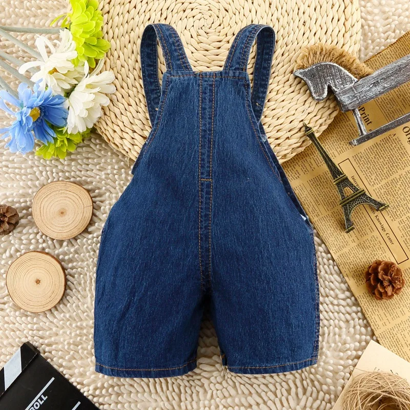 DIIMUU летние модные детские джинсовые короткие комбинезоны для мальчиков