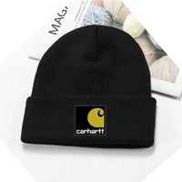 14 colors winter unisex embroidery knitted hat outdoor warm knitted hat fashion versatile beanie candy colors carhartts hat