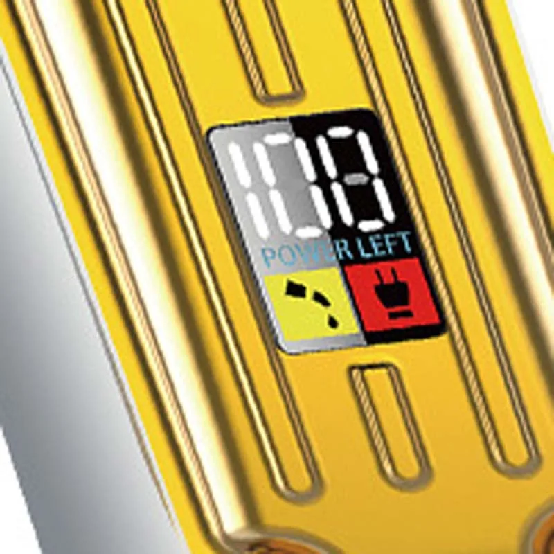 

All-metal Barber Professional Hair Clipper Low Noise Electric Cordless LCD Hair Trimmer Gold Silver Hair Cutting Machine Mower