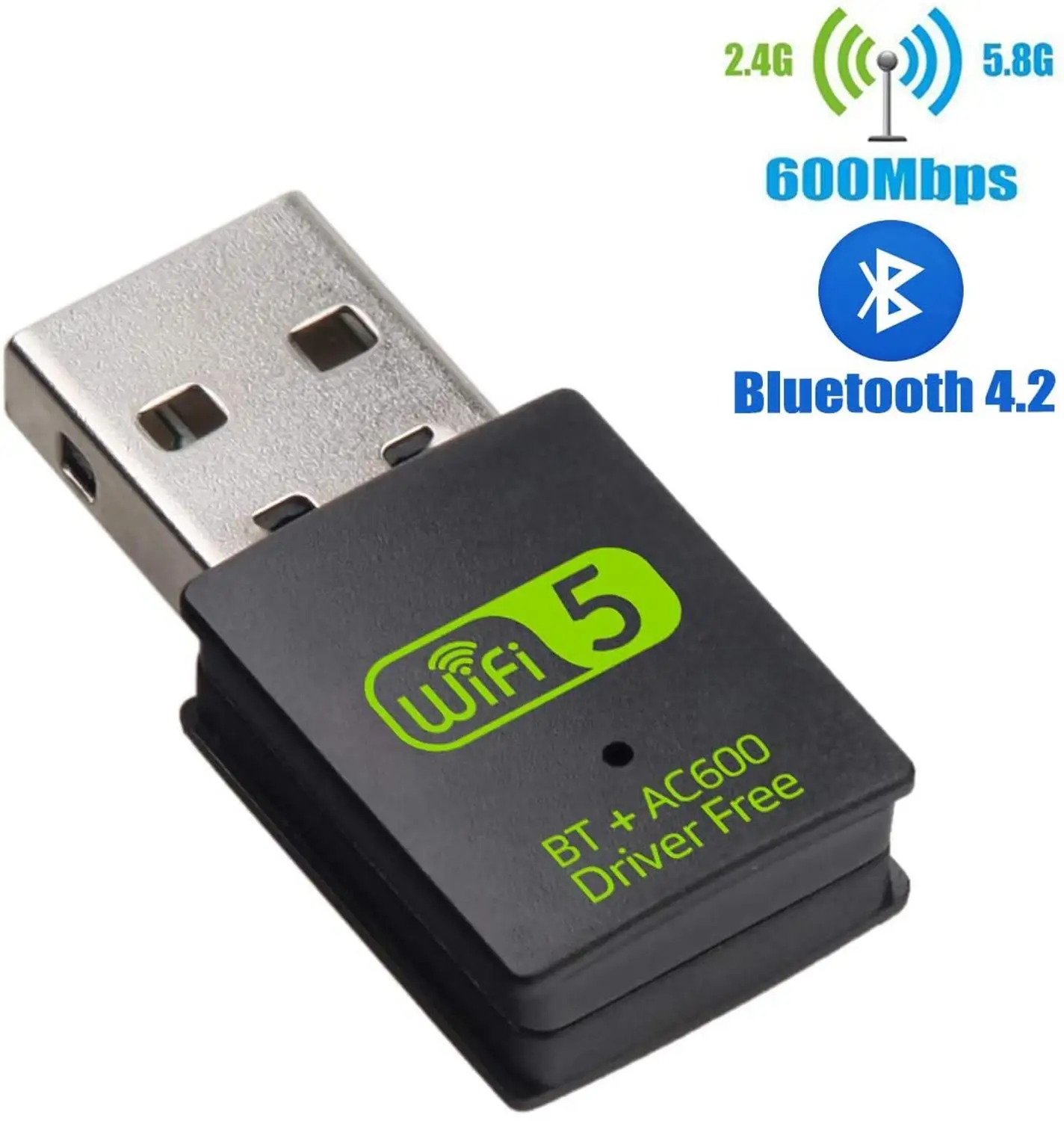 AMKLE WIFI USB ключ BT драйвер приемника Бесплатный Ethernet адаптер 600 Мбит/с