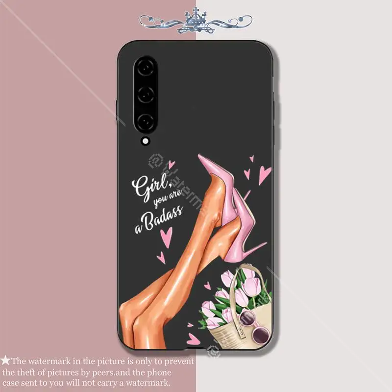 Модный силиконовый чехол на высоком каблуке для девушек телефона Xiaomi mi A1 A2 6 8 9 t pro