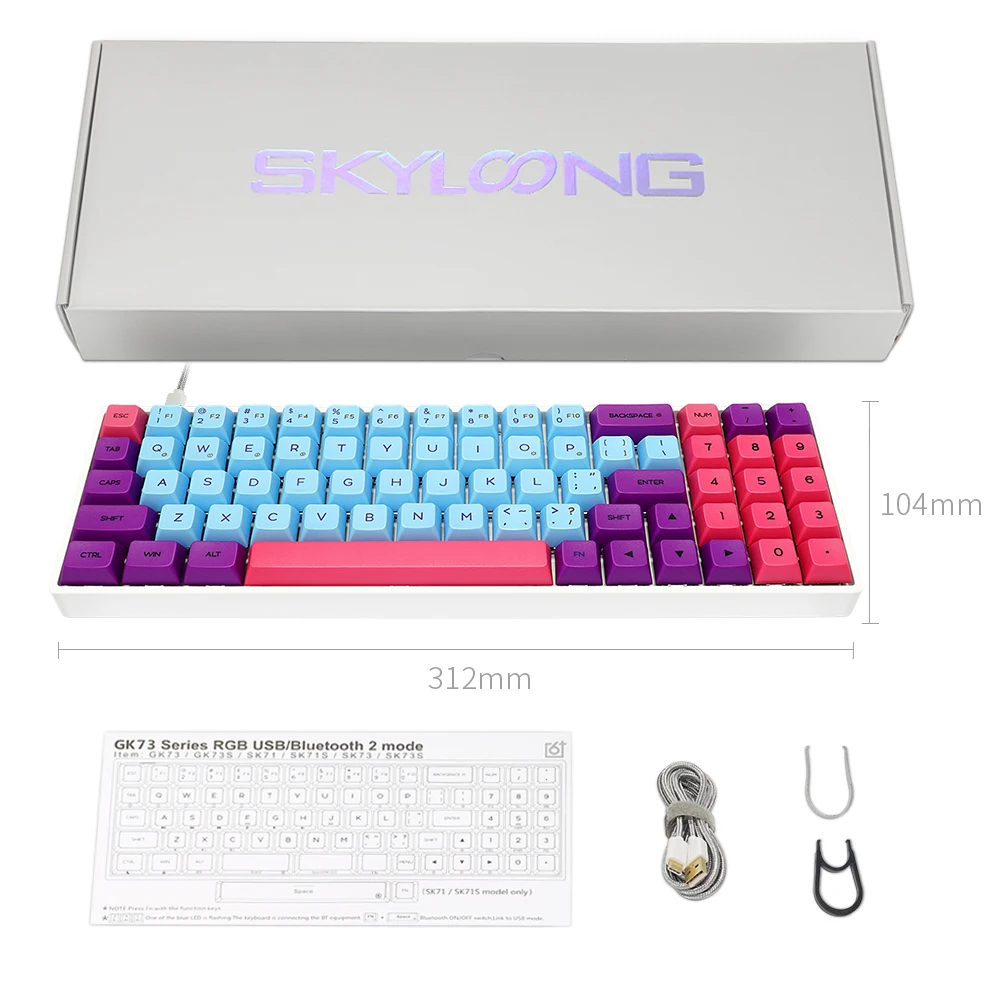 Механическая игровая клавиатура с сублимационной клавиатурой PBT