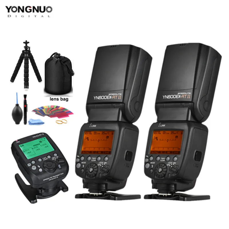 Вспышка YONGNUO для Canon 5D3 5D2 7D Mark II 6D 70D 60D с тригггером авто TTL HSS Speedlite + контроллер и т.