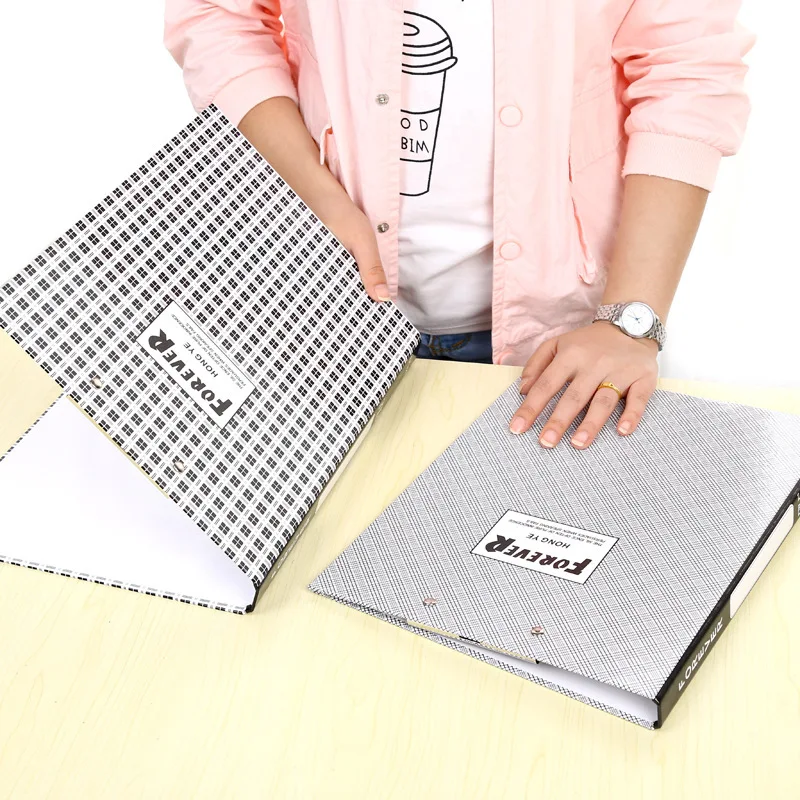 Офисная папка А4 с зажимом органайзер для документов твердым покрытием модный