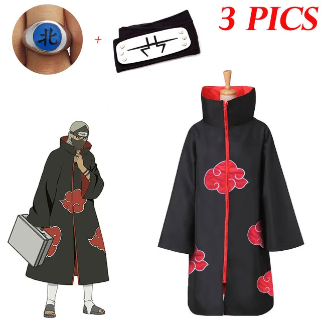 3 шт. аниме Hokage ниндзя боль Akatsuki Kakuzu реквизит для косплея детей и взрослых кольцо +
