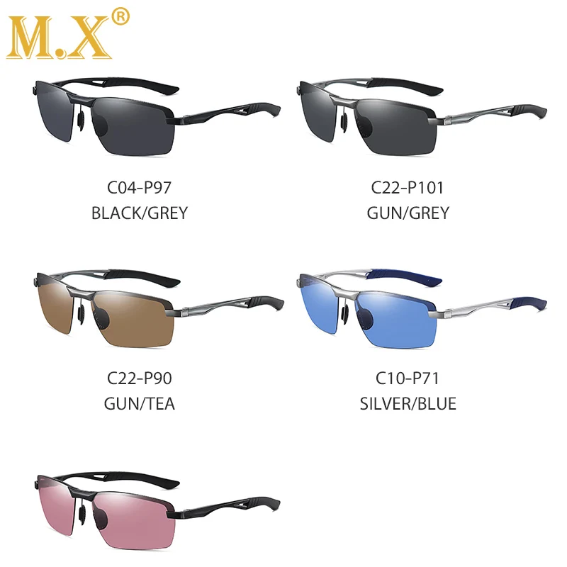 

Mx 2021 Aluminum Magnesium Rimless Sunglasses Men Polarized High Quality Square Frameless Sun Glasses Brand Designer Eyewear