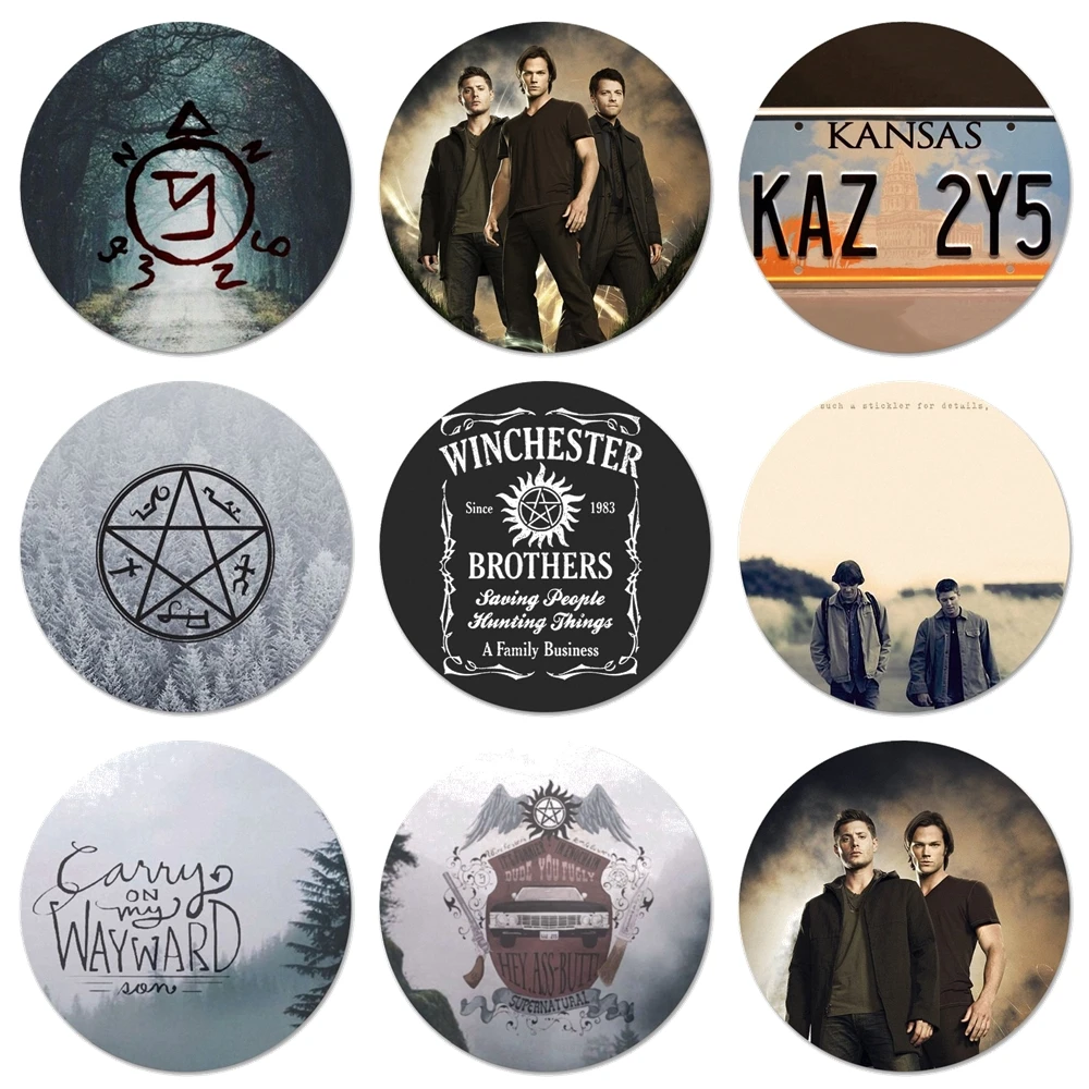 Значки для номерного знака ТВ-игр суперъестественные значки металлические