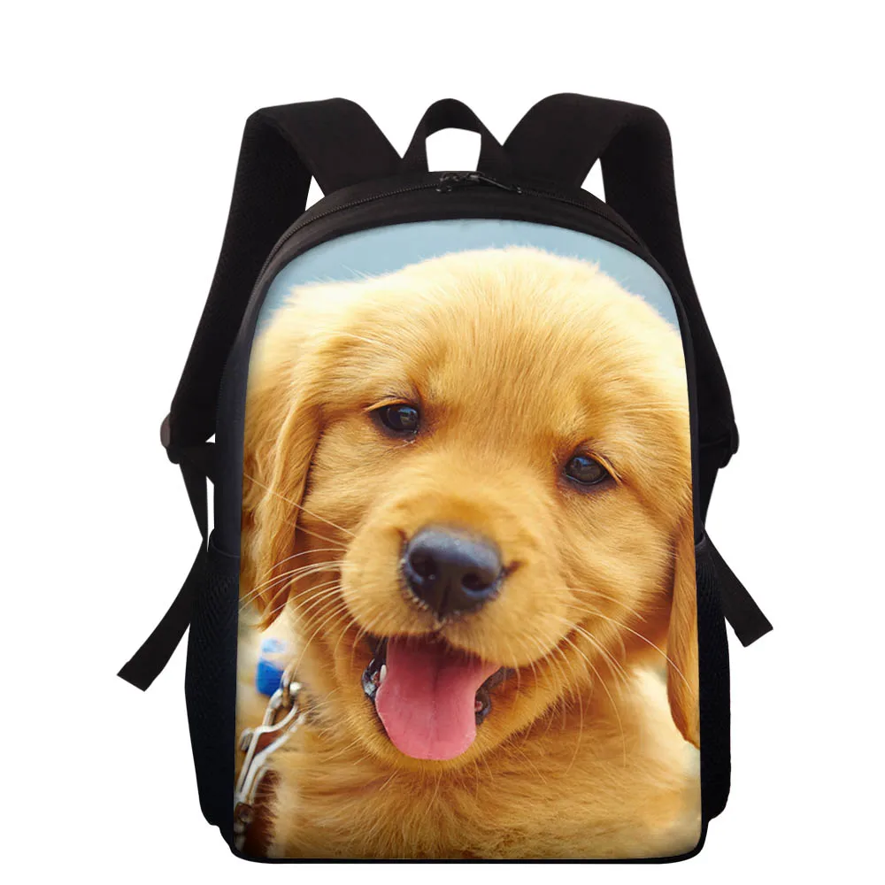 Children's Cartoon Cartoon Dog Puppy Backpack For Girls Pug Golden Retriever boys pattern bag Kindergarten Schoolbag Cute