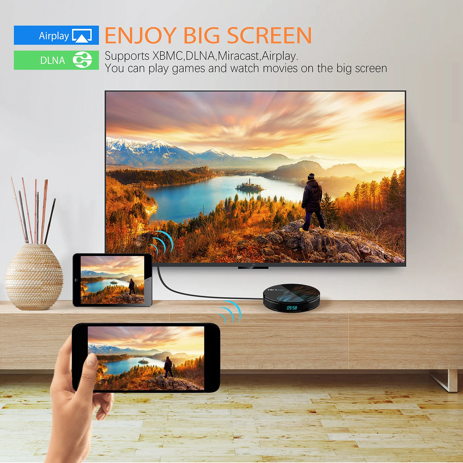 ТВ-приставка HK1 MAX Android 10 2 4 ГГц/телефон двойной Wi-Fi четырехъядерный процессор RK3328 BT
