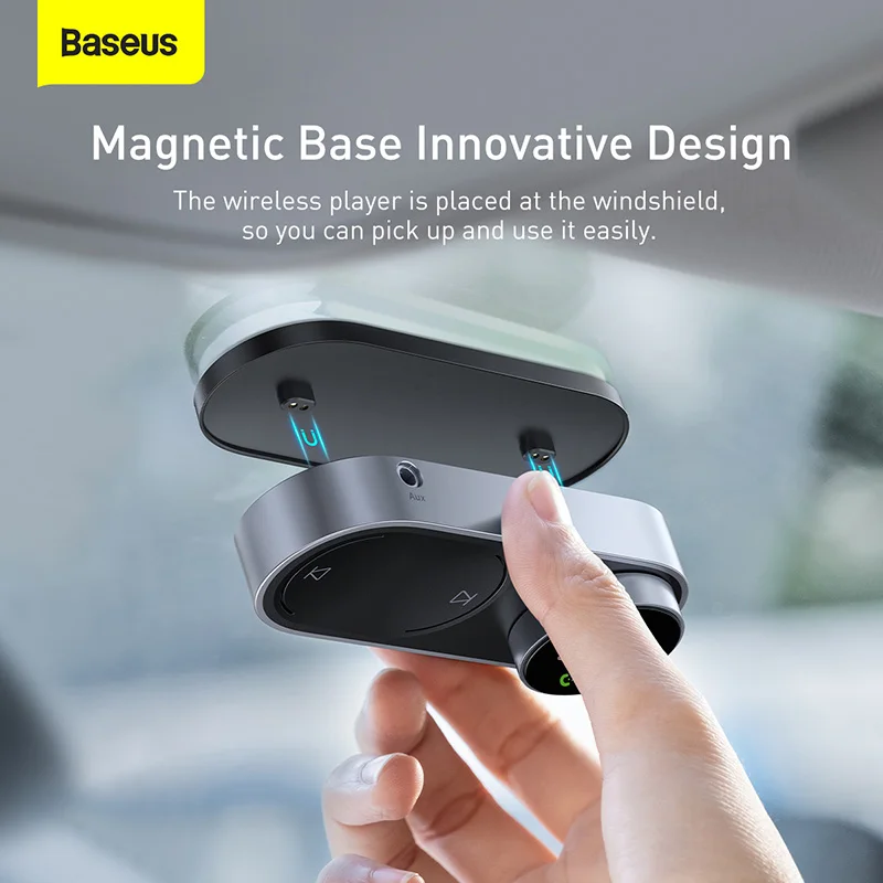 FM трансмиттер Baseus с солнечной батареей Bluetooth 5 0 USB|FM-трансмиттеры| |