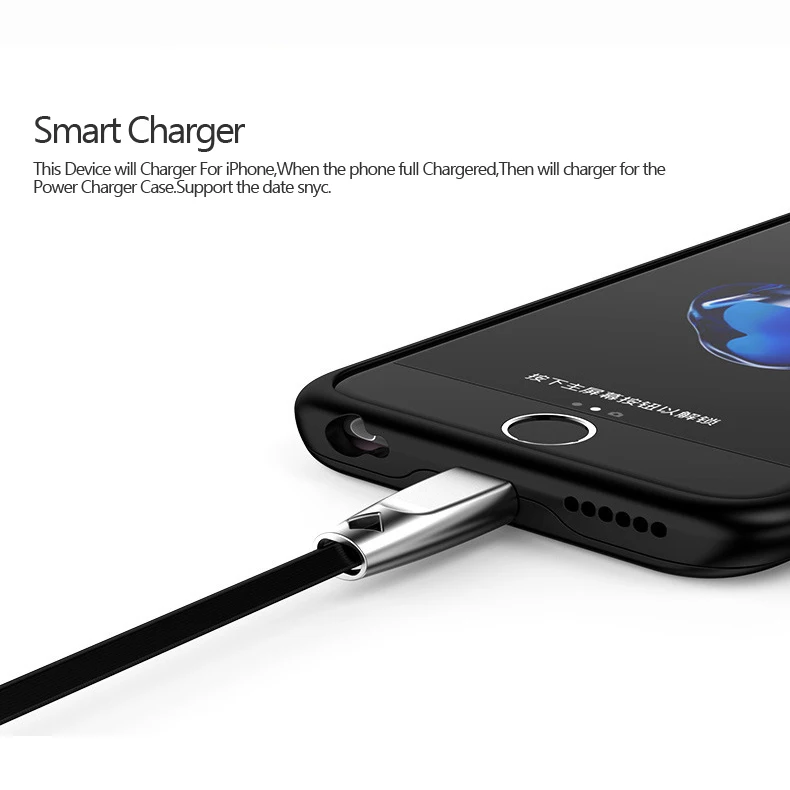 2500/3700/5000/7000 мАч Зарядное устройство для iPhone 6 s 7 8 зарядное чехол 8Plus батареи|Чехлы с