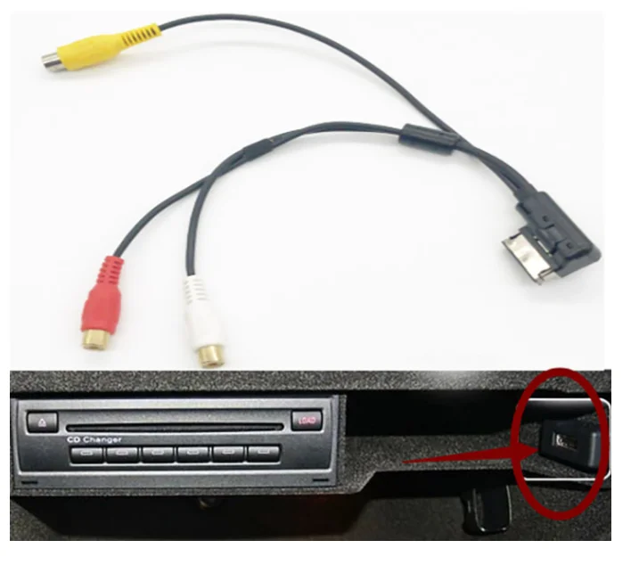 Автомобильный Кабель AMI MDI MMI AUX USB RCA DVD видео аудио вход кабель провод для VW Audi A4 A6 A7
