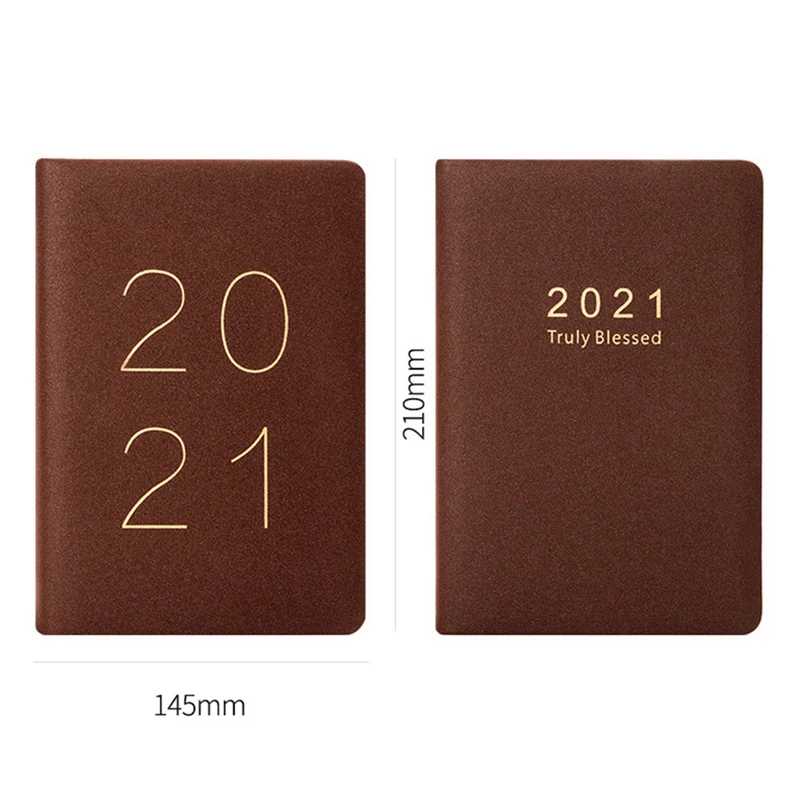 

2021 Multi-Color Notepad Notebook Journals Monthly Weekly Daily Planner Study Work Memo Pads Agenda Stationery
