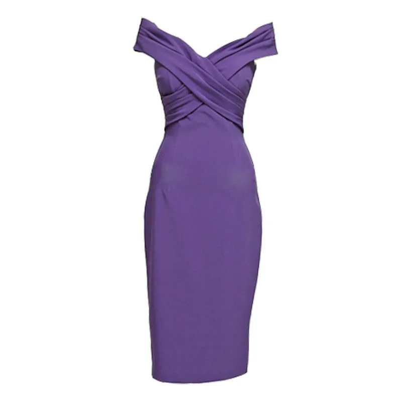 

Sexy Slash Neck Elegant Spring Fall New Style Off Shoulder Vestidos Trendy Ukraine Pastel Slim Waist Party Dress Women