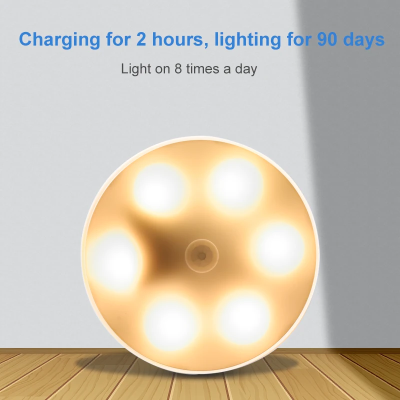 2 шт. светодиодный PIR датчик движения Ночной светильник Авто Вкл/Выкл для спальни