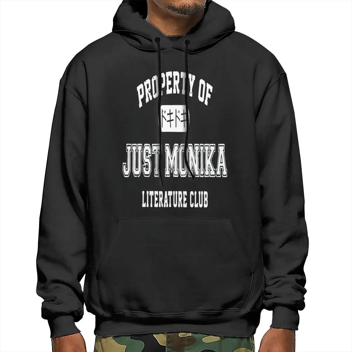 

Property Of Just Monika Doki Doki Literature Hoodies Anime Oversized Hoodie Men's Coat Anime Cosplay Paired Hoodies