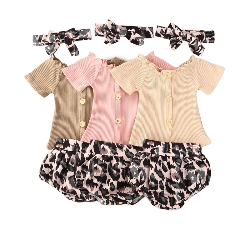 3 цвета комплекты летней одежды для маленьких девочек от 0 до 18 месяцев