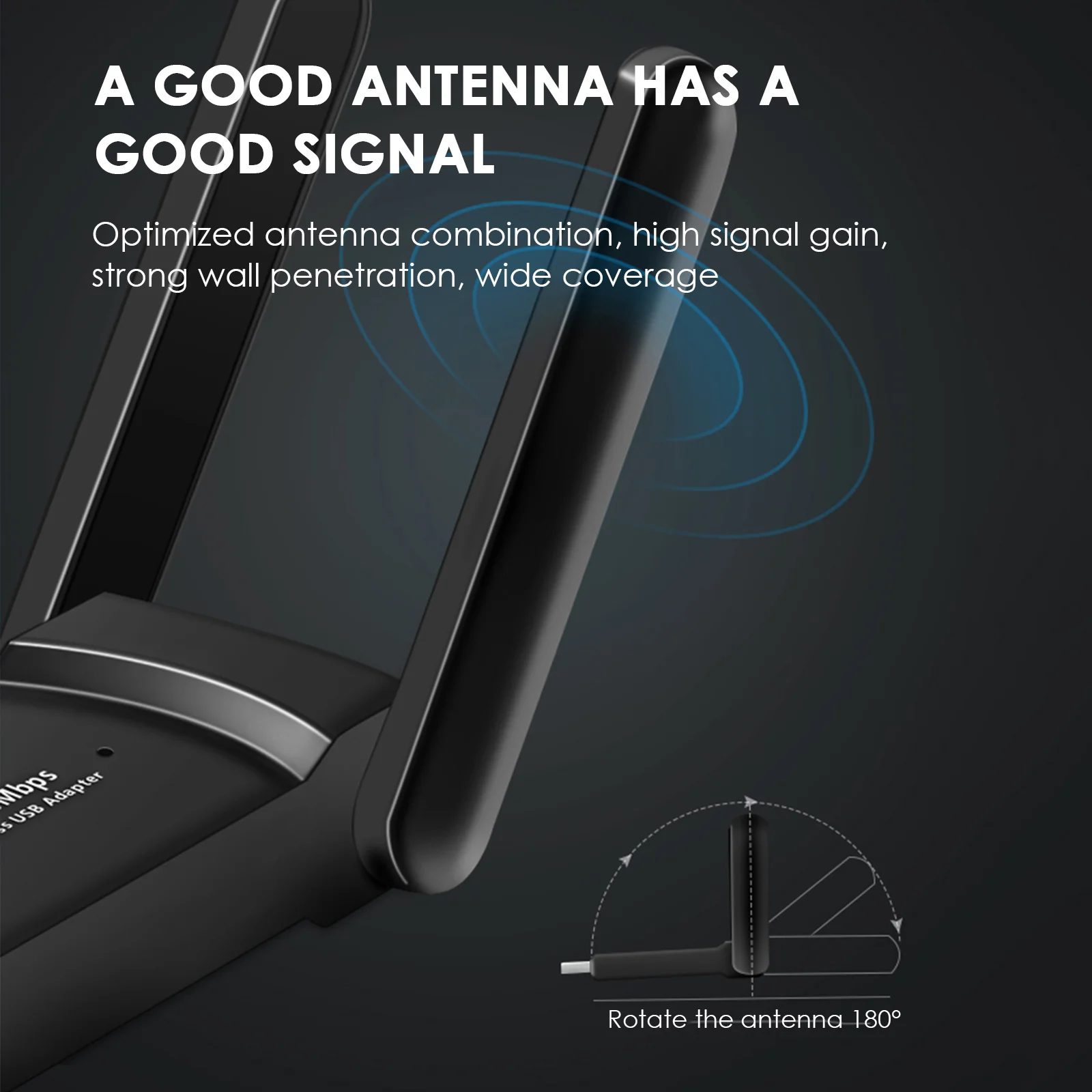 

Fast Wireless USB Wi-Fi Adapter Internet Adapter for Home Computer Internet Adapter Wi-Fi Adapter 5G 1200Mbps Dual-band