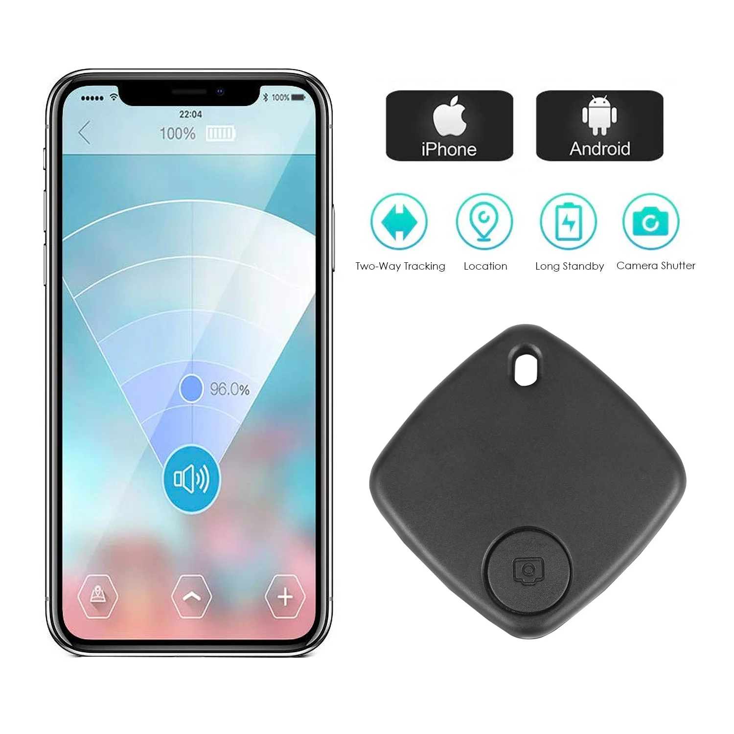 Мини Bluetooth трекер с защитой от потери Умный кошелек GPS брелок для ключей локатором